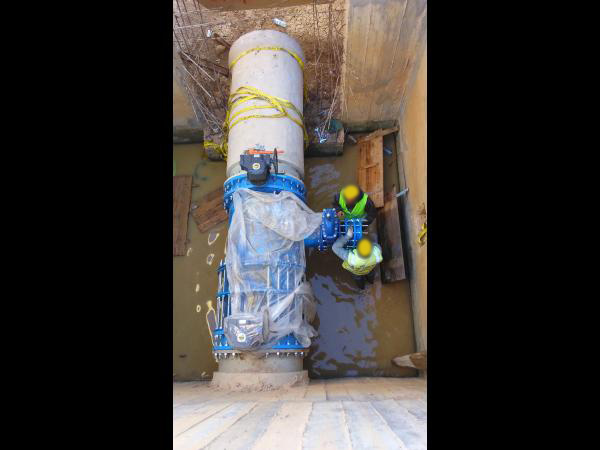 Construction de la chambre &agrave; vannes